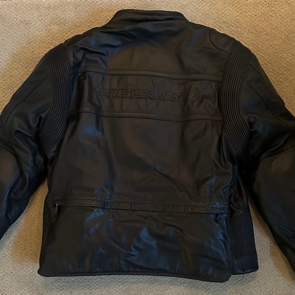 Harley Davidson Leather Motorcycle Jacket sz XXL - Picture 4 of 5